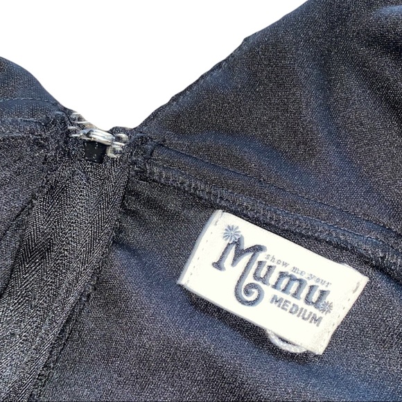 Show Me Your Mumu Jenn Black Tank Top Lace Maxi Dress sz M - Picture 3 of 5